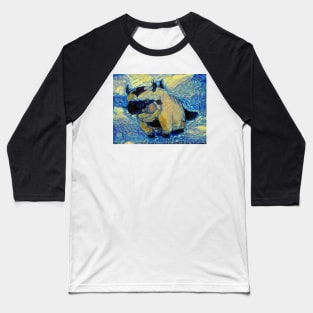 Appa in Flight Avatar the Last Airbender Starry Night Baseball T-Shirt